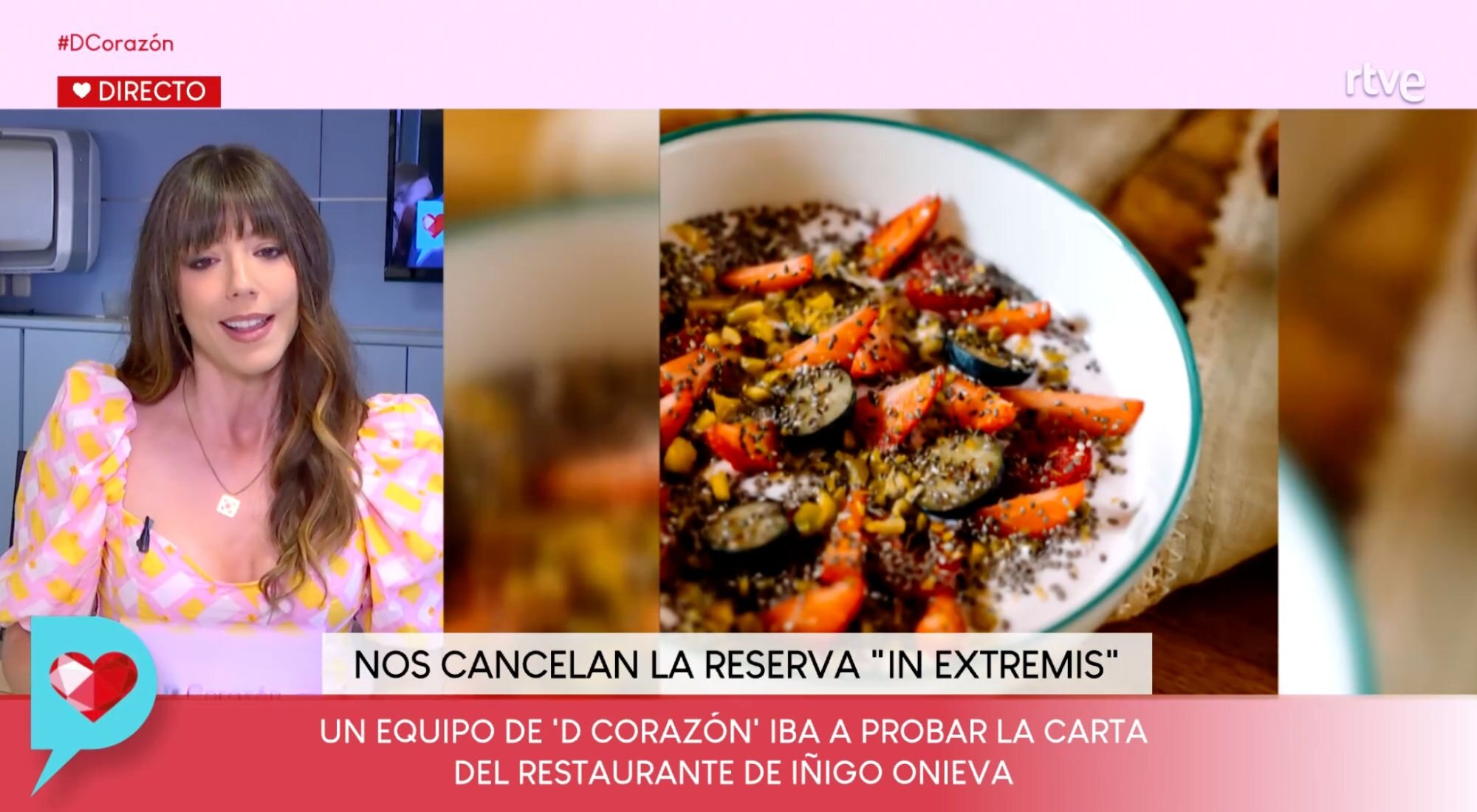 Clara Rivas cuenta cómo el restaurante de Íñigo Onieva les dio plantón