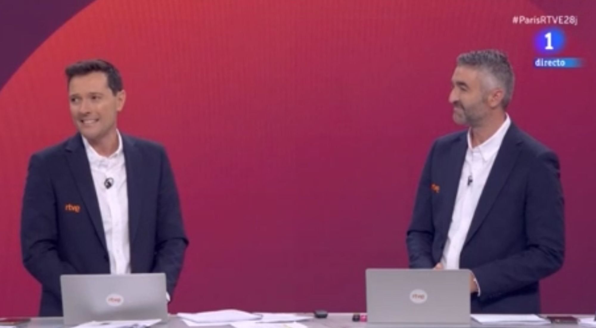 Roi Groba y Alberto Freile presentando el matinal de los Juegos Olímpicos de París 2024