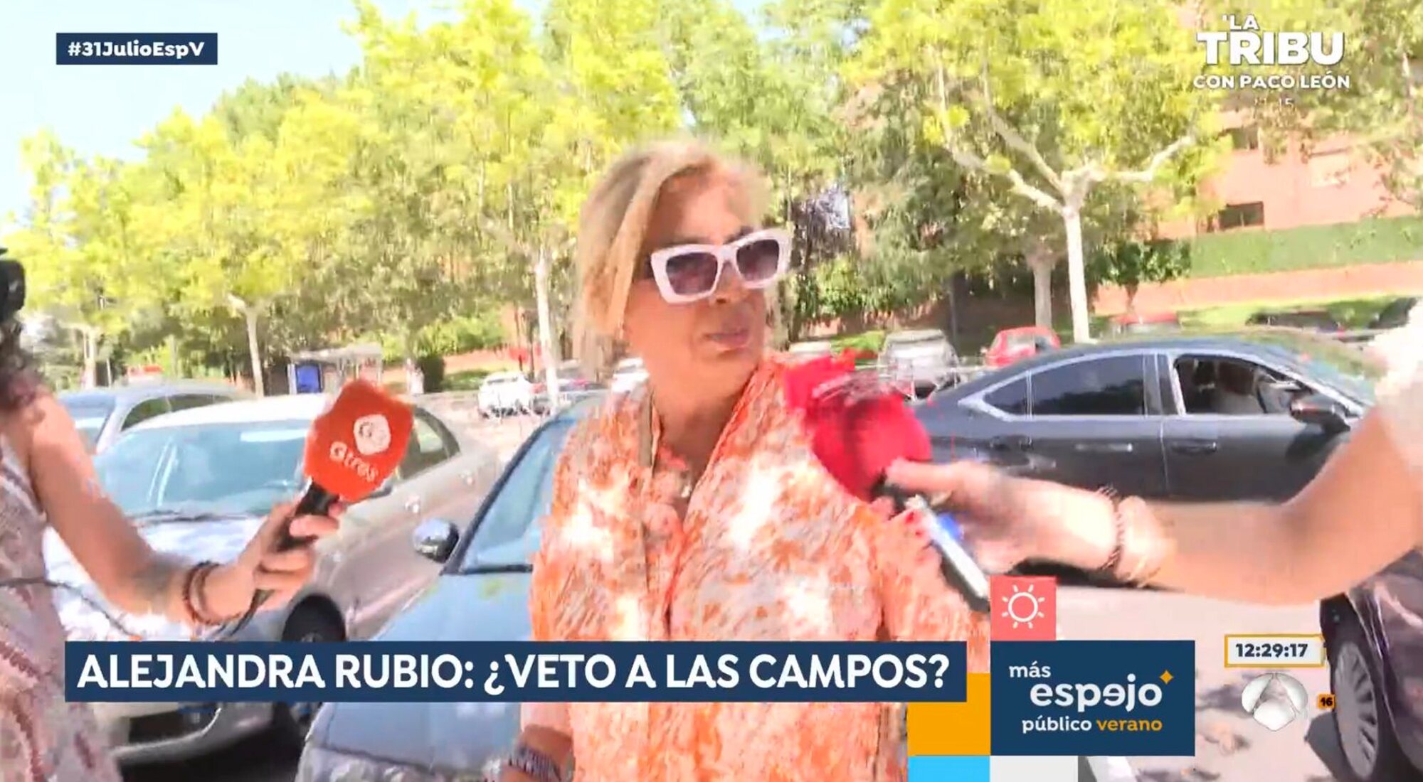 'Espejo público' muestra las imágenes de Carmen Borrego respondiendo a la prensa