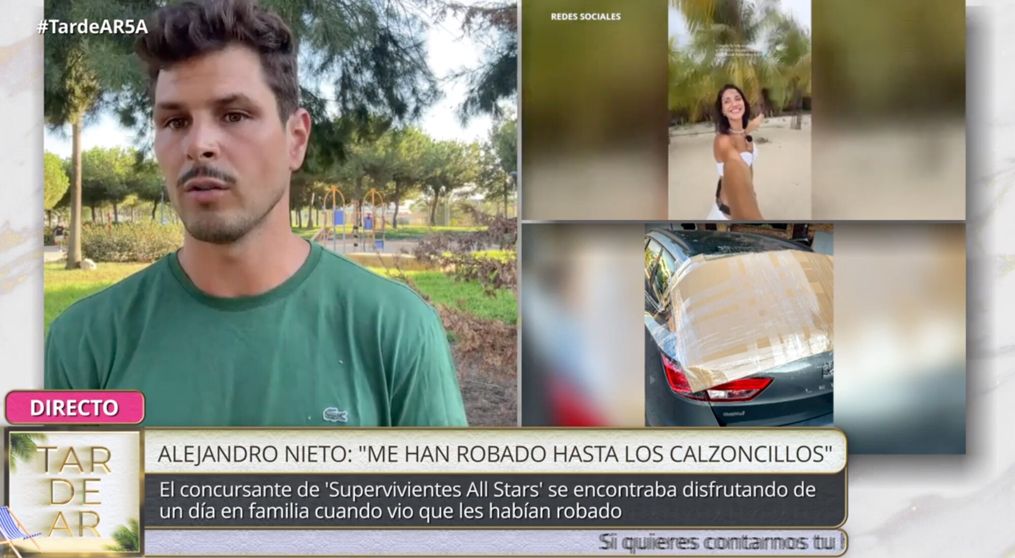 Alejandro Nieto explica cómo quedó su coche tras el robo en 'TardeAR'