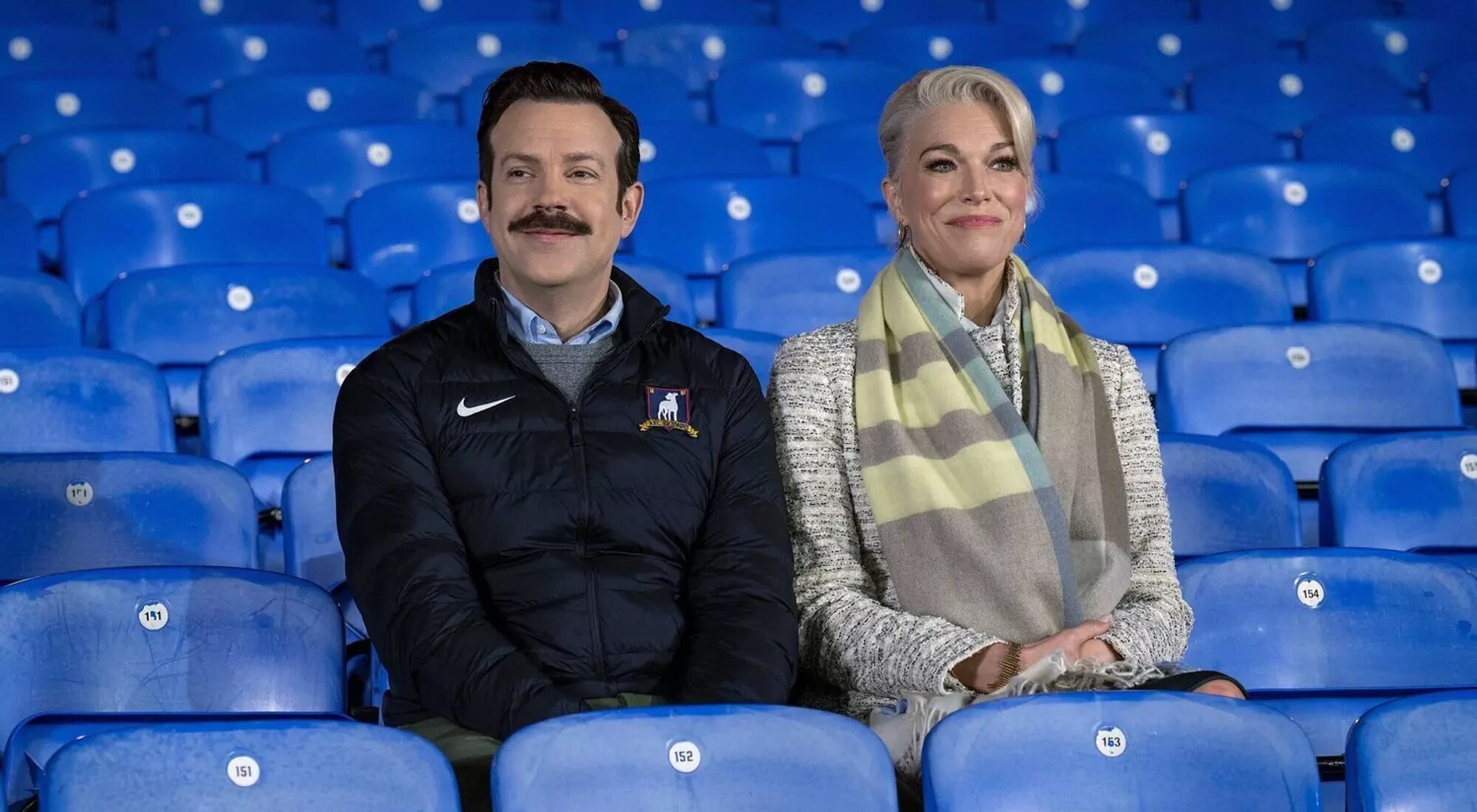 Jason Sudeikis y Hannah Waddingham en 'Ted Lasso'