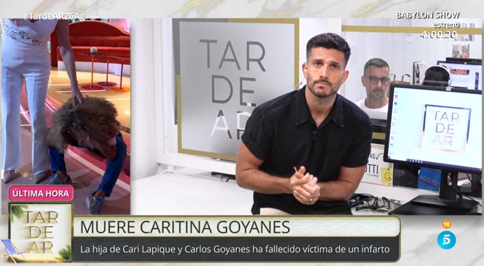 Lolita Flores se derrumba en 'TardeAR' al conocer la muerte de Caritina Goyanes