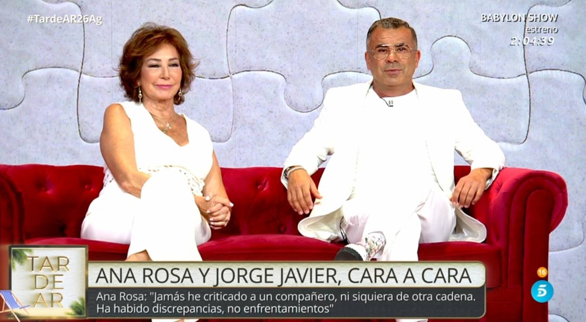 Ana Rosa Quintana y Jorge Javier Vázquez en 'TardeAR'