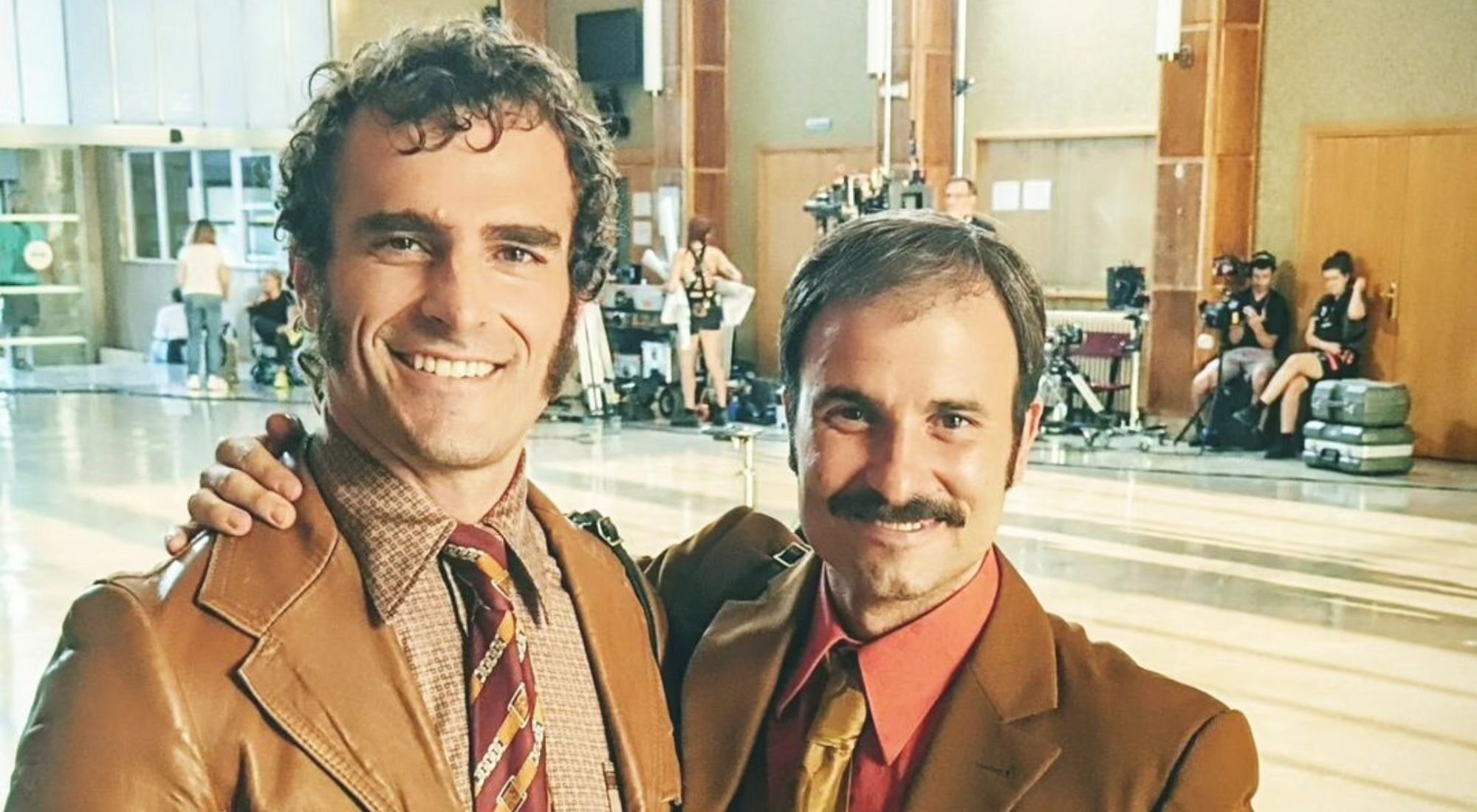 Borja Luna y Julián Ortega en el rodaje de 'Cristo y Rey'