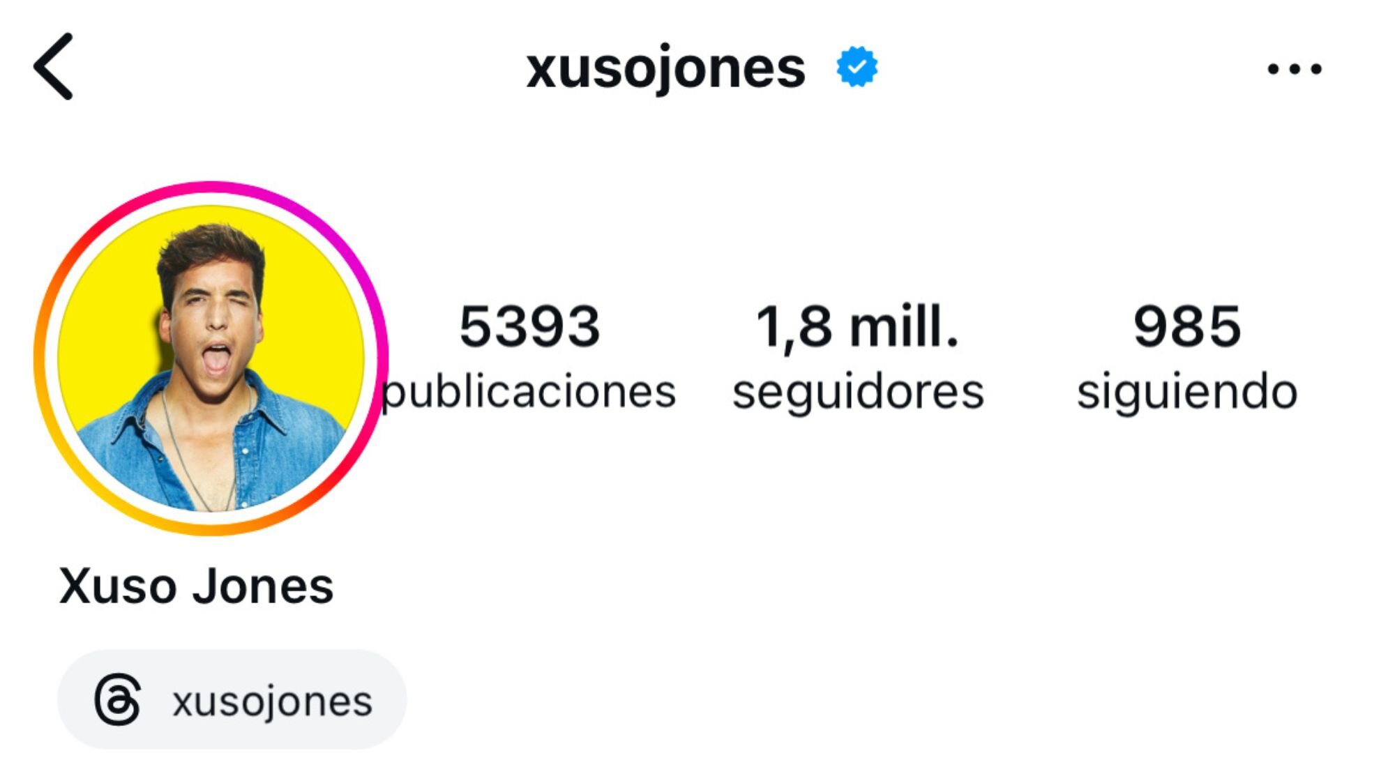 Xuso Jones cuenta con 1,8 millones de seguidores en Instagram