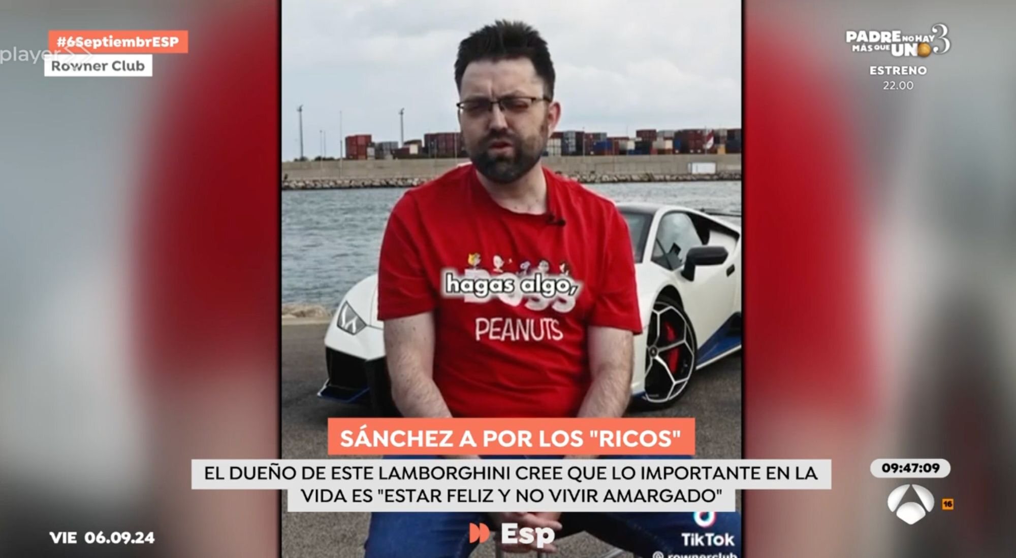 Antena 3 emite un vídeo recortado de hace más de un año de un tiktoker