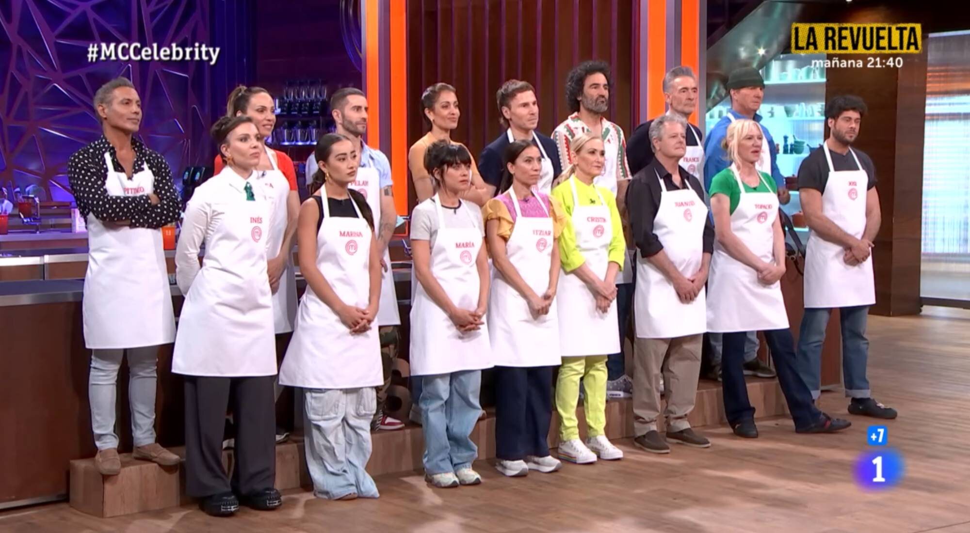 Los dieciséis aspirantes de 'MasterChef Celebrity 9' en su estreno