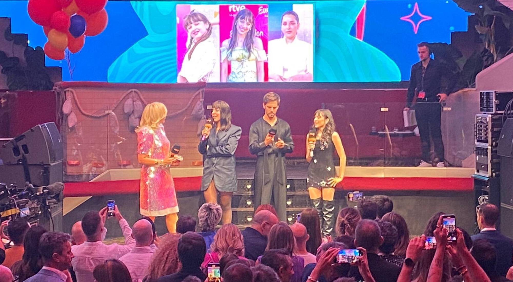 Ruth Lorenzo, Marc Clotet y Melani García en la presentación de RTVE