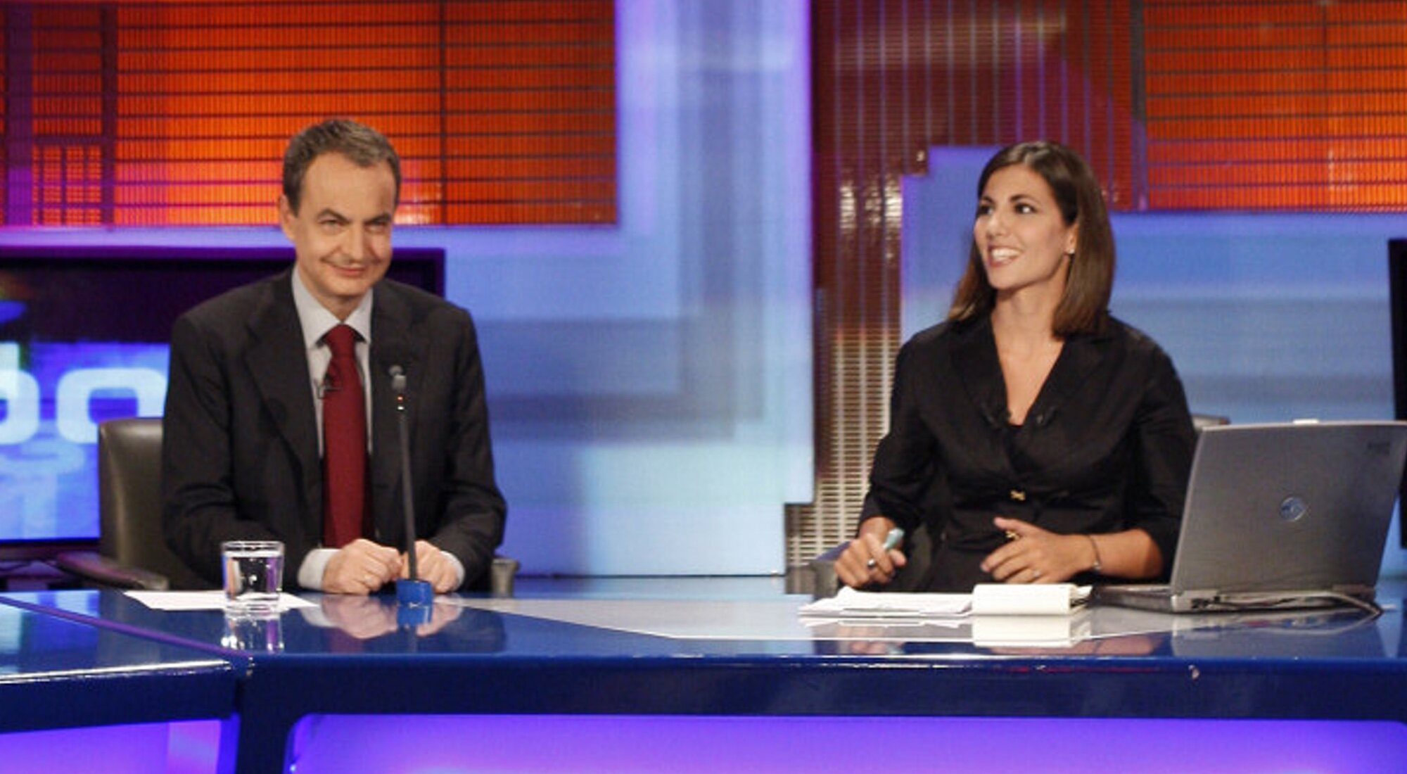 José Luis Rodríguez Zapatero junto a Ana Pastor en '59 segundos'