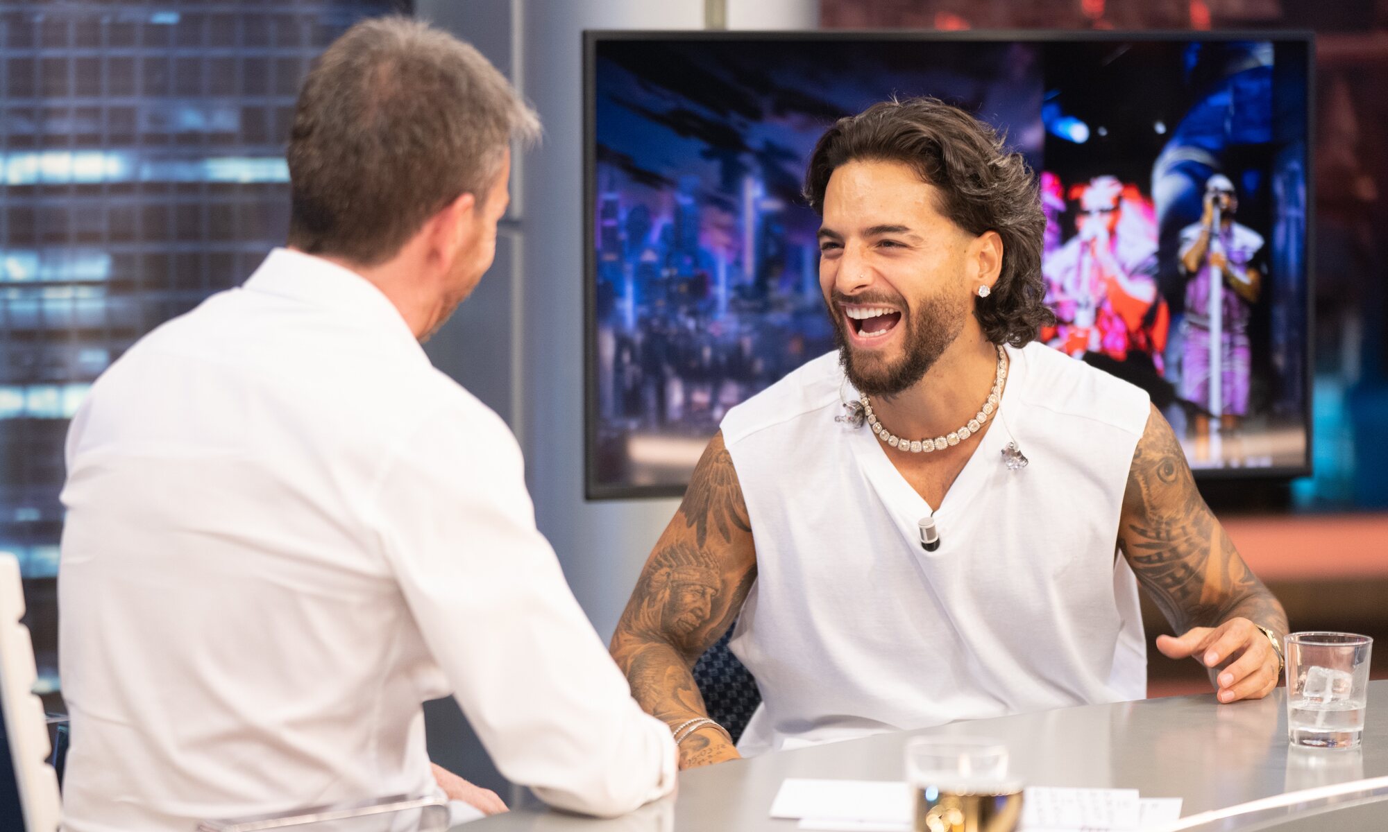 Maluma y Pablo Motos en 'El hormiguero'