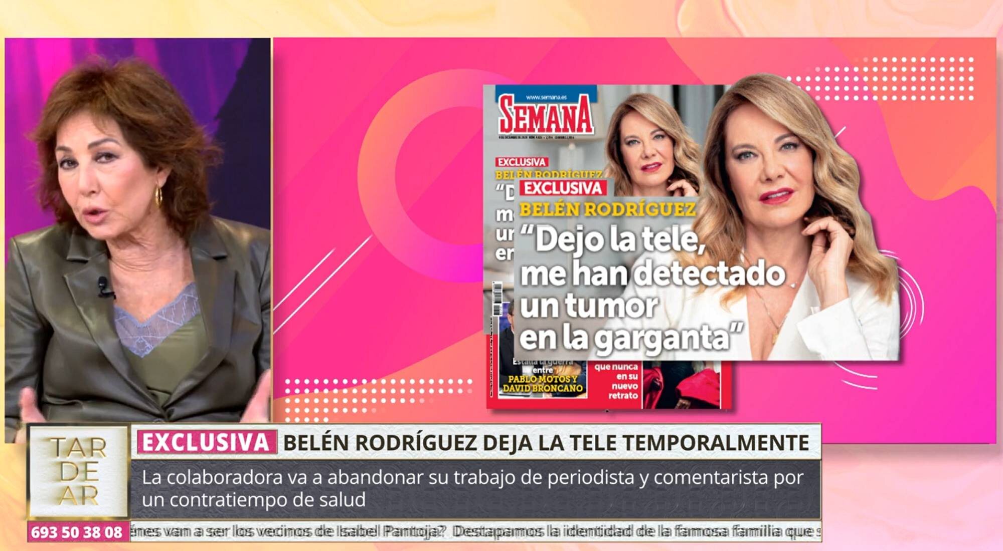 Ana Rosa envía un mensaje a Belén Rodríguez en 'TardeAR'