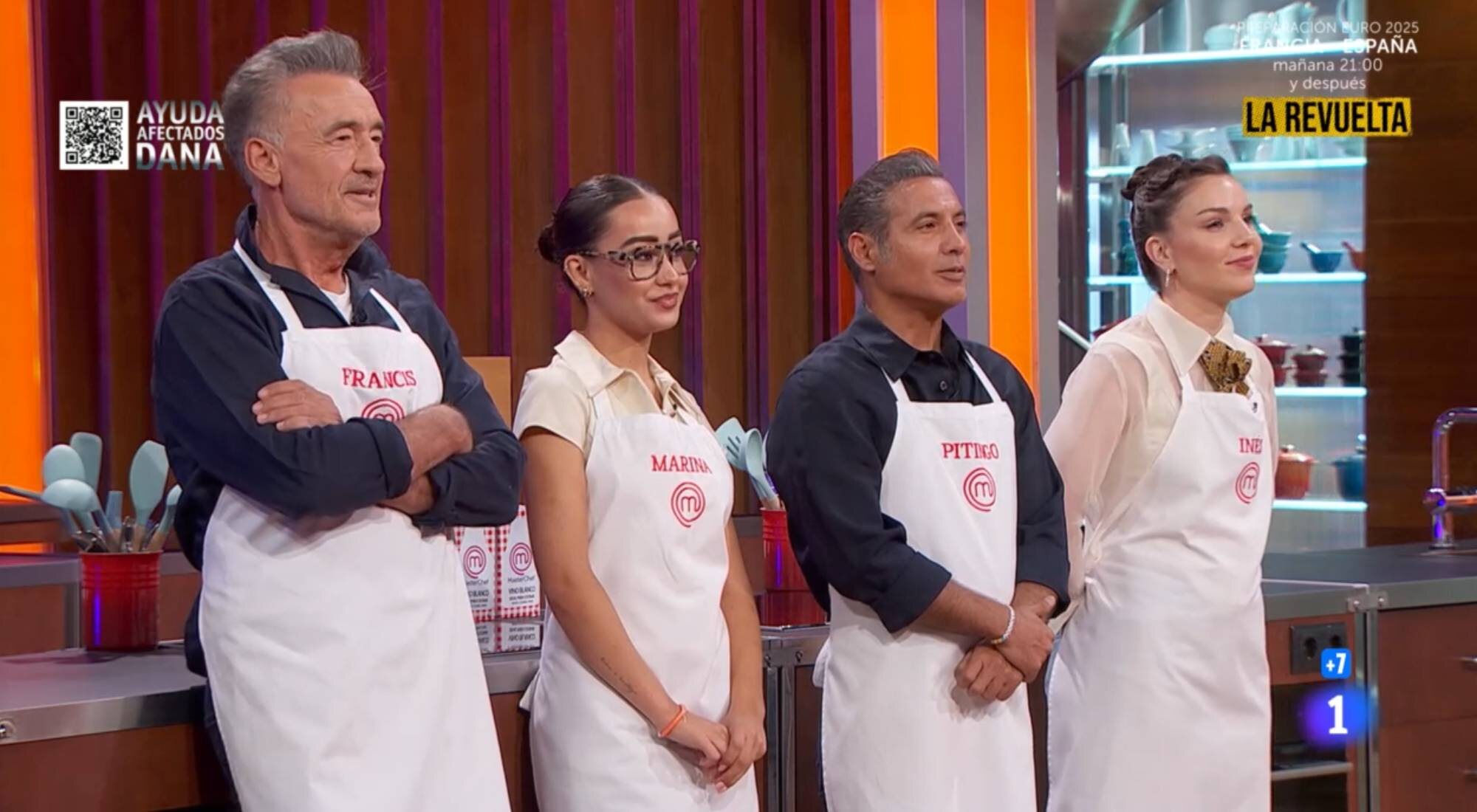 Francis Lorenzo, Marina Rivers, Pitingo e Inés Hernand en la final de 'MasterChef Celebrity 9'