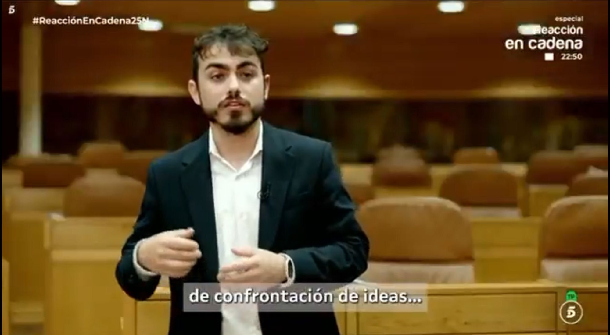 Raúl Santamaría en el Parlamento gallego