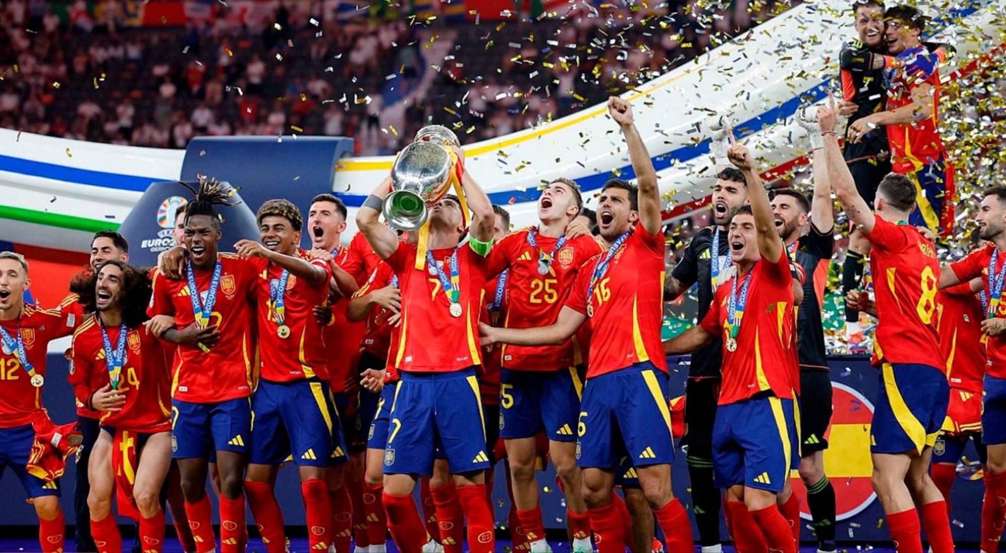 La Selección Española de Fútbol celebra su victoria en la Eurocopa 2024