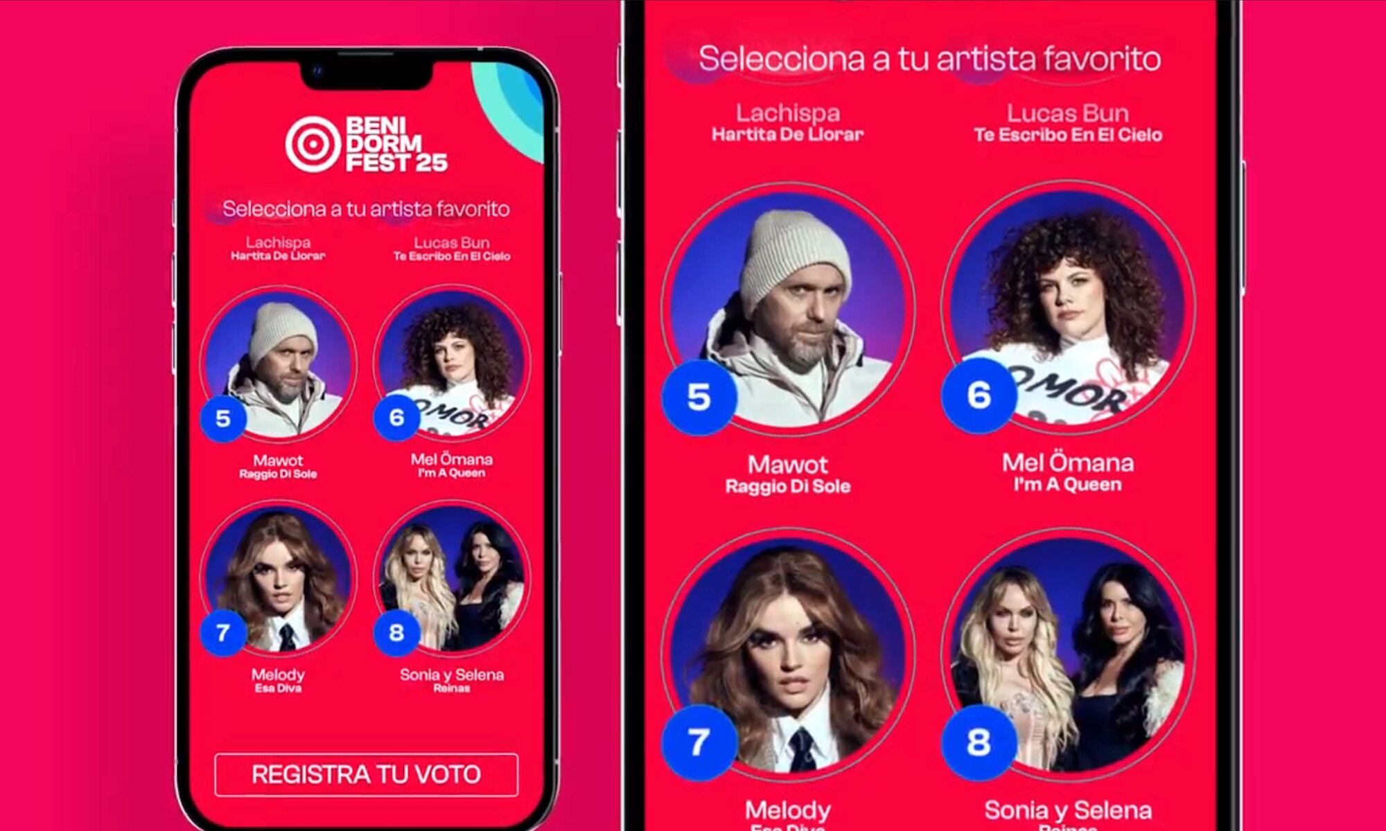 Imagen de la App de RTVE Play para votar en el Benidorm Fest