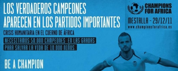 Cartel del partido solidario "Champions for África"