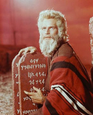 Charlton Heston en "Los diez mandamientos".