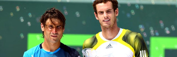 David Ferrer y Andy Murray tras su enfrentamiento en el Masters 1000 de Miami