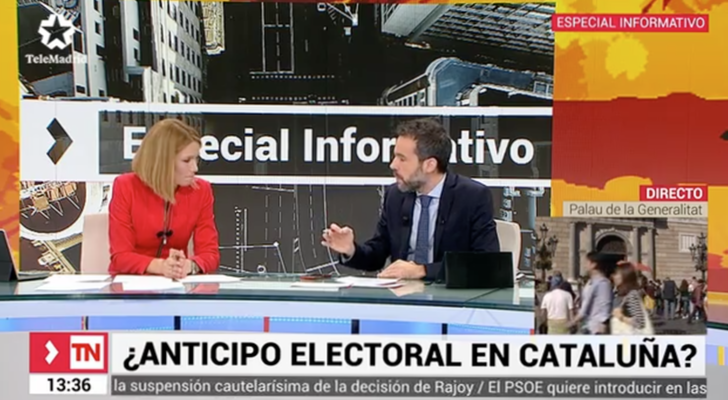 Silvia Intxaurrondo y Javier Gómez en Telemadrid