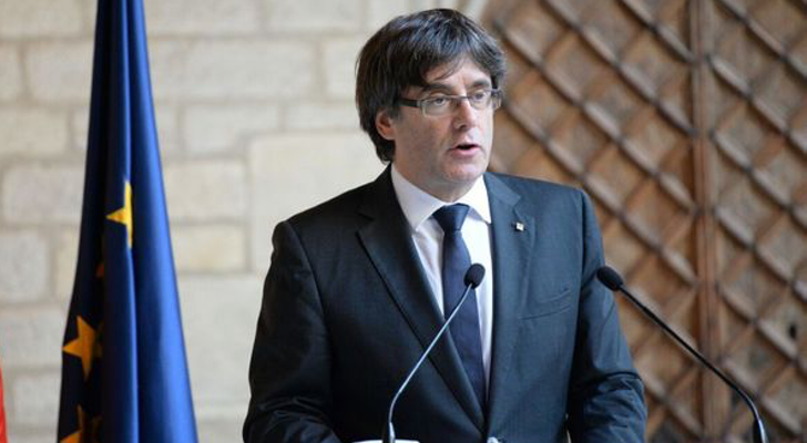 Carles Puigdemont durante su comparecencia