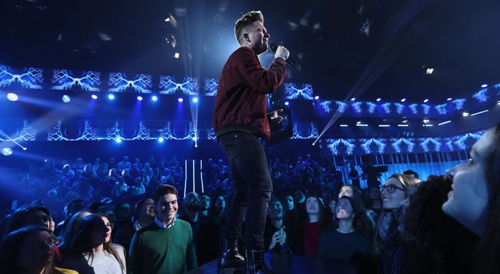 Raoul durante su actuación en la Gala 8 de 'OT 2017'