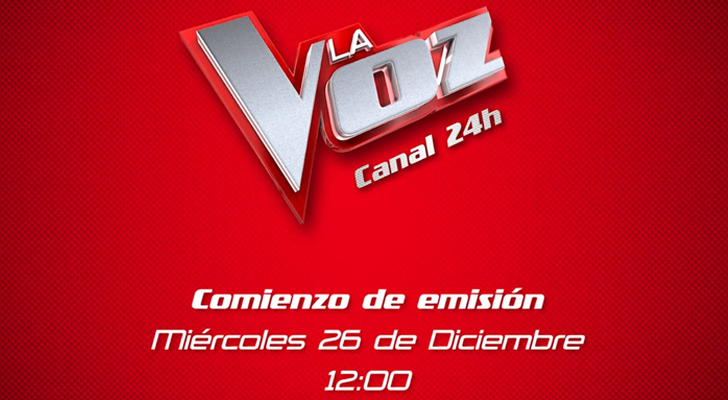 Imagen del canal 24 horas de 'La Voz' previa al comienzo de su emisión