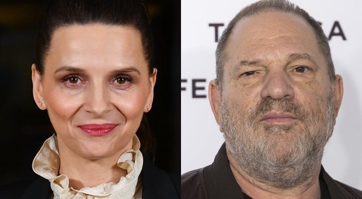 Juliette Binoche y Harvey Weinstein