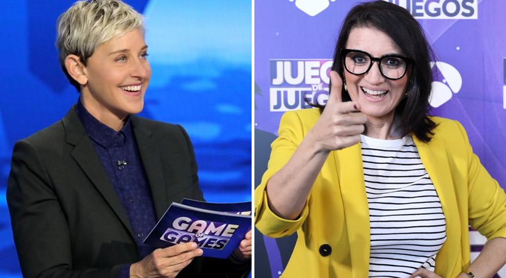 Ellen DeGeneres y Silvia Abril, presentadoras de 'Game of games' y 'Juego de juegos'