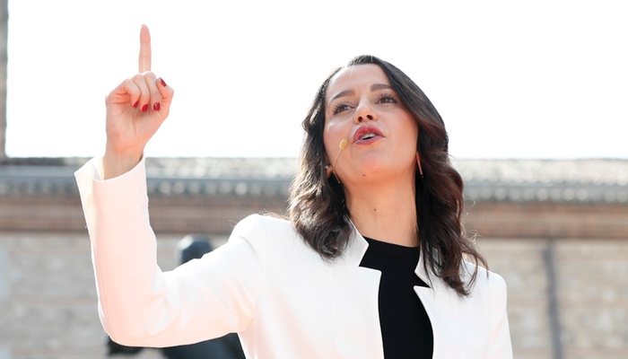 Inés Arrimadas durante su último acto con Ciudadanos celebrado en Madrid