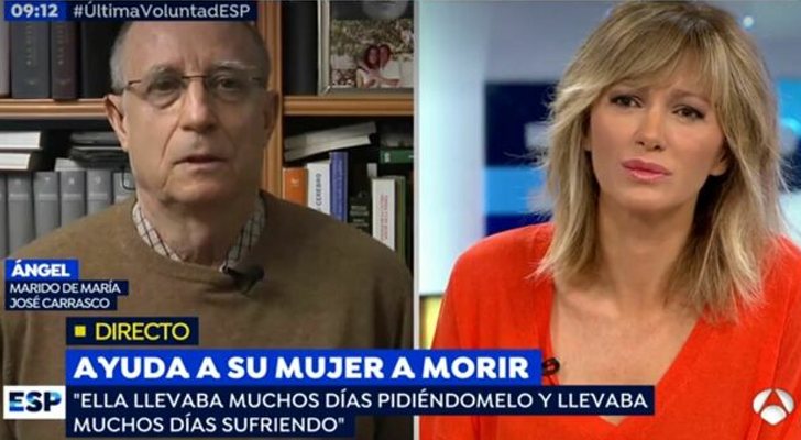 Susanna Griso y Ángel Hernández en una conexión en 'Espejo Público'