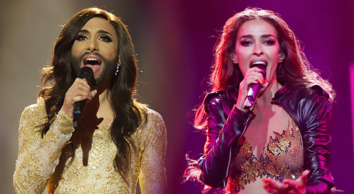 Conchita Wurst y Eleni Foureira