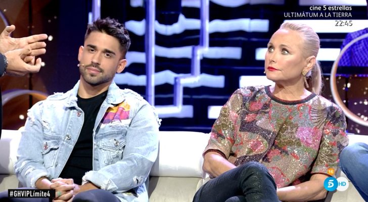 Miguel Frigenti y Lucía Pariente en el plató de 'GH VIP 7'