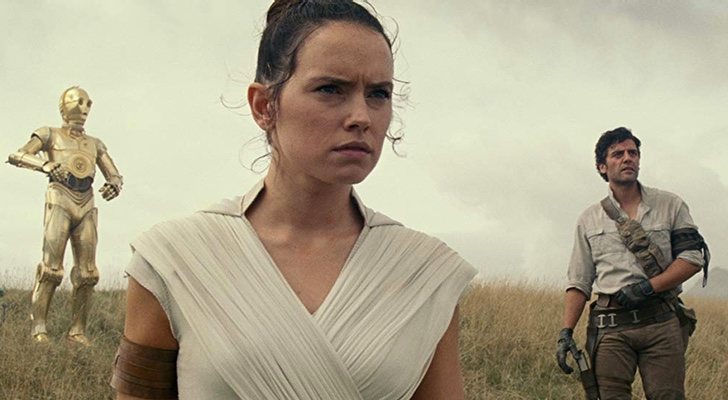 C-3PO, Rey y Poe Dameron en "El ascenso de Skywalker"