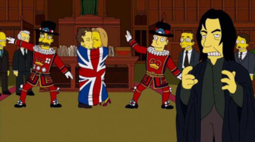 'Los Simpson' rinden homenaje a Alan Rickman recordando el "cameo" del profesor Snape