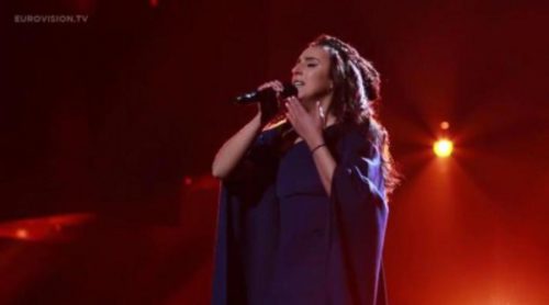 Jamala interpreta "1944" en su segundo ensayo en el Globen Arena