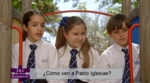 Esto es lo que piensan los niños de '26J. Quiero gobernar' de Pablo Iglesias