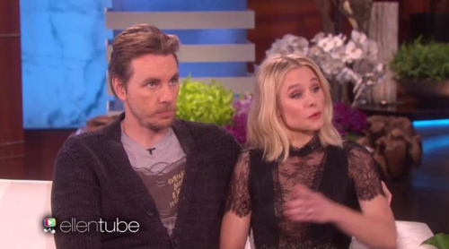 Kristen Bell ('Veronica Mars') y Dax Shepard visitan a Ellen y ella confiesa la identidad de su amor platónico