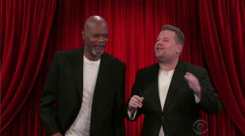 Samuel L. Jackson repasa toda su carrera junto a James Corden en un divertido sketch en 'The Late Late Show'