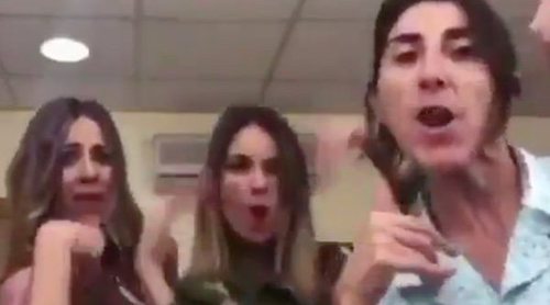 Eva Isanta, Paz Padilla, Vanesa Romero y Norma Ruiz bailan "Lo malo" en el rodaje de 'La que se avecina'