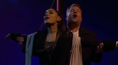 Ariana Grande y James Corden protagonizan su particular "Titanic" en esta divertida parodia en CBS