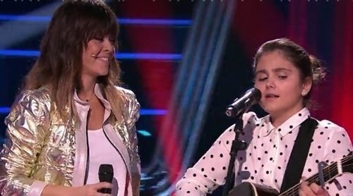 Isabel cumple su sueño de cantar "Borracha de amor" con Vanesa Martín en 'La Voz Kids'