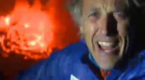 Jesús Calleja visita en 'Desafío extremo' el lago de lava más grande del planeta