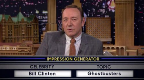 Kevin Spacey canta la BSO de "Cazafantasmas" imitando a Bill Clinton en el programa de Jimmy Fallon